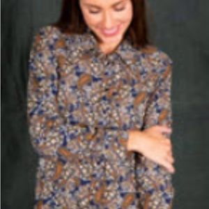 NWT Natural Life Womens Western Style Button Up Shirt, Small